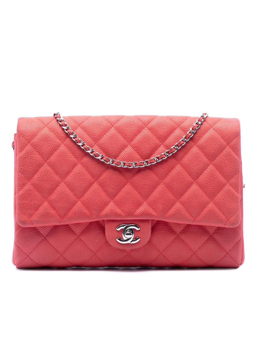 Chanel Quilted Caviar Flap Clutch With #290422C22B
